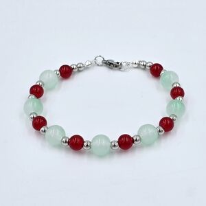 Handmade Christmas Beaded Bracelet Glass Beads Tie Dye